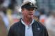 OAKLAND, CA - AUGUST 24: Head coach Jon Gruden of the Oakland Raiders looks on during pregame warm ups prior to the start of an NFL preseason football game against the Green Bay Packers at Oakland-Alameda County Coliseum on August 24, 2018 in Oakland, California. (Photo by Thearon W. Henderson/Getty Images)