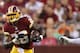 LANDOVER, MD - AUGUST 24: Running back Adrian Peterson #26 of the Washington Redskins rushes against the Denver Broncos in the first quarter during a preseason game at FedExField on August 24, 2018 in Landover, Maryland. (Photo by Patrick Smith/Getty Images)