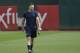 New York Yankees' Aaron Judge walks on the field before a baseball game between the Oakland Athletics and the Yankees in Oakland, Calif., Monday, Sept. 3, 2018. (AP Photo/Jeff Chiu)