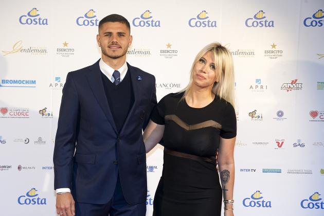 MILAN, ITALY - MAY 14:  Mauro Icardi and Wanda Nara attend the Gentleman Prize on May 14, 2018 in Milan, Italy.  (Photo by Pier Marco Tacca/Getty Images)