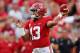TUSCALOOSA, AL - SEPTEMBER 08: Tua Tagovailoa #13 of the Alabama Crimson Tide looks to pass against the Arkansas State Red Wolves at Bryant-Denny Stadium on September 8, 2018 in Tuscaloosa, Alabama. (Photo by Kevin C. Cox/Getty Images)