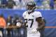Jacksonville Jaguars running back Leonard Fournette (27) warms up before of an NFL football game against the New York Giants Sunday, Sept. 9, 2018, in East Rutherford, N.J. (AP Photo/Bill Kostroun)