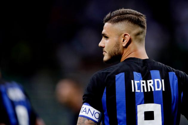 MILAN, ITALY - AUGUST 26: Mauro Icardi of Internazionale during the Italian Serie A   match between Internazionale v Torino at the San Siro on August 26, 2018 in Milan Italy (Photo by Laurens Lindhout/Soccrates/Getty Images)