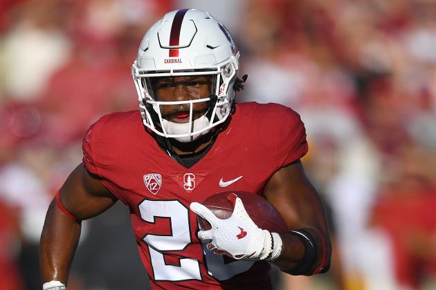 PALO ALTO, CA - SEPTEMBER 08:  Bryce Love #20 of the Stanford Cardinal carries the ball against the USC Trojans in the first quarter of an NCAA football game at Stanford Stadium on September 8, 2018 in Palo Alto, California.  (Photo by Thearon W. Henderson/Getty Images)