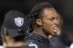 Oakland Raiders wide receiver Martavis Bryant, right, during the second half of an NFL preseason football game against the Detroit Lions in Oakland, Calif., Friday, Aug. 10, 2018. (AP Photo/John Hefti)