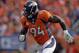 Denver Broncos outside linebacker DeMarcus Ware plays against the San Diego Chargers during the first half of an NFL football game, Sunday, Oct. 30, 2016, in Denver. (AP Photo/Jack Dempsey)