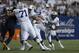 PROVO, UT- SEPTEMBER 8: Squally Canada #22 of the BYU Cougars rushes the ball against the California Golden Bears at LaVell Edwards Stadium Stadium on September 8, 2018 in Provo, Utah. (Photo by Chris Gardner/Getty Images)