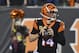 Cincinnati Bengals quarterback Andy Dalton looks to pass in the first half of an NFL football game against the Baltimore Ravens, Thursday, Sept. 13, 2018, in Cincinnati. (AP Photo/Bryan Woolston)