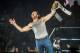 Dean Ambrose celebrates victory over the Wiz during the WWE show at Zenith Arena on may 09, 2017 in Lille, north France. / AFP PHOTO / PHILIPPE HUGUEN (Photo credit should read PHILIPPE HUGUEN/AFP/Getty Images)