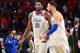PHILADELPHIA, PA - MAY 7: Joel Embiid #21 and Ben Simmons #25 of the Philadelphia 76ers talk during Game Four of the Eastern Conference Semifinals of the 2018 NBA Playoffs on May 5, 2018 at Wells Fargo Center in Philadelphia, Pennsylvania. NOTE TO USER: User expressly acknowledges and agrees that, by downloading and or using this photograph, User is consenting to the terms and conditions of the Getty Images License Agreement. Mandatory Copyright Notice: Copyright 2018 NBAE (Photo by Jesse D. Garrabrant/NBAE via Getty Images)