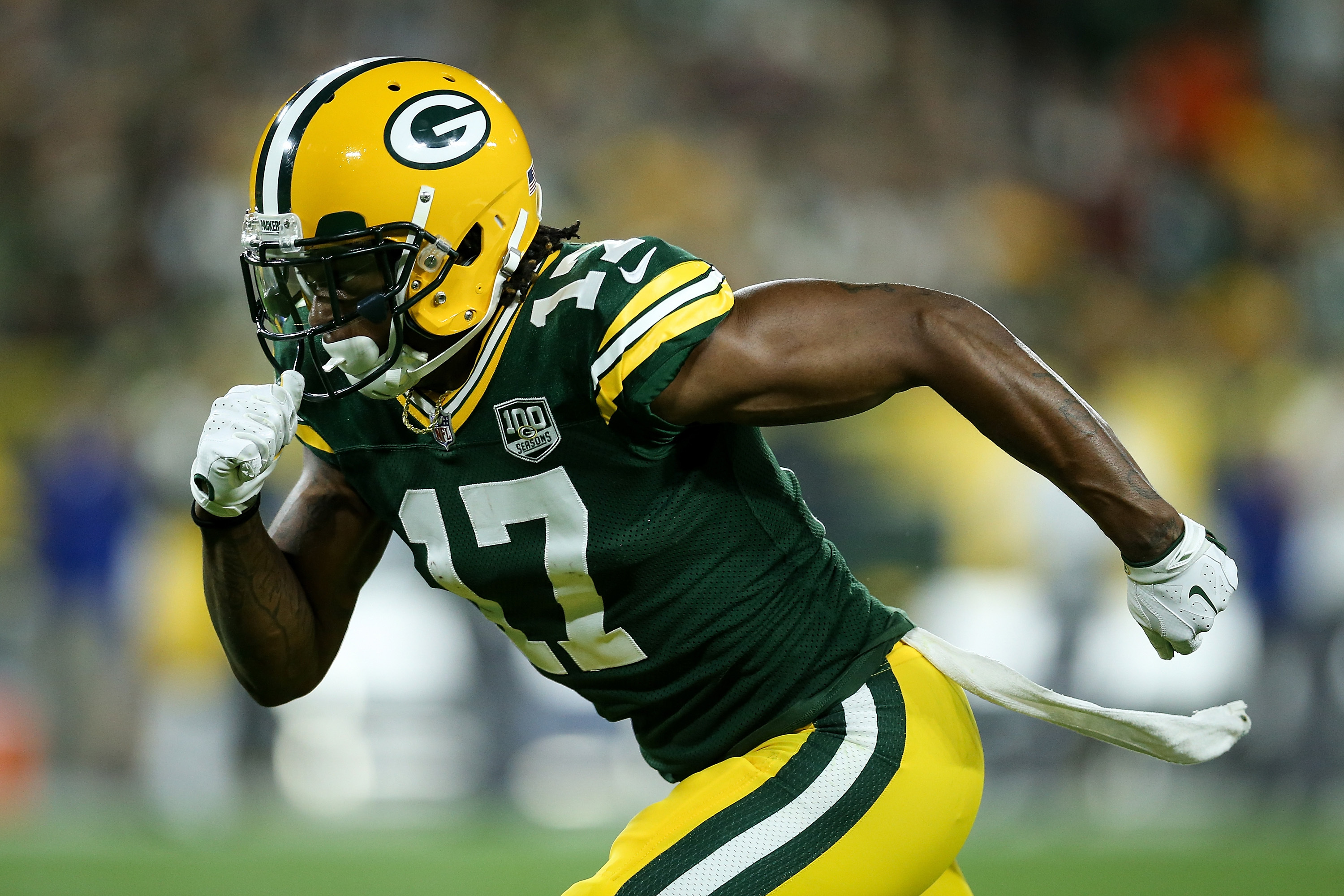 Green Bay Packers' Randall Cobb, Geronimo Allison practice Thursday