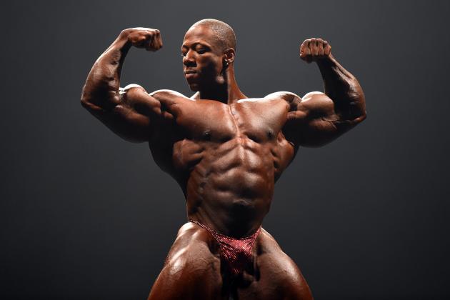 MELBOURNE, AUSTRALIA - MARCH 08:  Shawn Rhoden of the USA poses during the IFBB Australian Pro Grand Prix XIV at Plenary Hall on March 8, 2014 in Melbourne, Australia.  (Photo by Robert Cianflone/Getty Images)