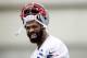 EDEN PRAIRIE, MN - FEBRUARY 02: Kenny Britt #85 of the New England Patriots smiles during the New England Patriots practice on February 2,2018 at Winter Park in Eden Prairie, Minnesota.The New England Patriots will play the Philadelphia Eagles in Super Bowl LII on February 4. (Photo by Elsa/Getty Images)