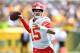PITTSBURGH, PA - SEPTEMBER 16: Patrick Mahomes #15 of the Kansas City Chiefs drops back to pass in the first quarter during the game against the Pittsburgh Steelers at Heinz Field on September 16, 2018 in Pittsburgh, Pennsylvania. (Photo by Joe Sargent/Getty Images)