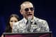 Conor McGregor speaks during a news conference after a super welterweight boxing match against Floyd Mayweather Jr., Sunday, Aug. 27, 2017, in Las Vegas. (AP Photo/Isaac Brekken)