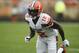 Cleveland Browns wide receiver Josh Gordon (12) lines up against the Pittsburgh Steelers during an NFL football game, Sunday, Sept. 9, 2018, in Cleveland. (Jeff Haynes/AP Images for Panini)