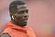 Cleveland Browns receiver Josh Gordon warms up prior to an NFL football game against the Pittsburgh Steelers, Sunday, Sept. 9, 2018, in Cleveland. The Browns and the Steelers tied at 21-21. (AP Photo/David Richard)