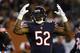 CHICAGO, IL - SEPTEMBER 17: Khalil Mack #52 of the Chicago Bears reacts in the third quarter against the Seattle Seahawks at Soldier Field on September 17, 2018 in Chicago, Illinois. (Photo by Jonathan Daniel/Getty Images)