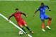 PARIS, FRANCE - JULY 10: Cristiano Ronaldo of Portugal controls the ball under pressure from Paul Pogba of France during the UEFA EURO 2016 Final match between Portugal and France at Stade de France on July 10, 2016 in Paris, France. (Photo by Dan Mullan/Getty Images)