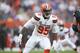 CLEVELAND, OH - SEPTEMBER 09: Myles Garrett #95 of the Cleveland Browns in action during the game against the Pittsburgh Steelers at FirstEnergy Stadium on September 9, 2018 in Cleveland, Ohio. The game ended in a 21-21 tie. (Photo by Joe Robbins/Getty Images)