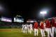 BOSTON, MA - SEPTEMBER 12: Members of the Boston Red Sox celebrate a victory against the Toronto Blue Jays on September 12, 2018 at Fenway Park in Boston, Massachusetts. It was their 100th win of the season. (Photo by Billie Weiss/Boston Red Sox/Getty Images)