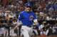 PHOENIX, AZ - SEPTEMBER 17: Javier Baez #9 of the Chicago Cubs reacts after hitting a two run home run during the sixth inning against the Arizona Diamondbacks at Chase Field on September 17, 2018 in Phoenix, Arizona. (Photo by Norm Hall/Getty Images)