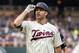 MINNEAPOLIS, MN- AUGUST 18: Joe Mauer #7 of the Minnesota Twins celebrates his home run against the Detroit Tigers on August 18, 2018 at Target Field in Minneapolis, Minnesota. The Tigers defeated the Twins 7-5. (Photo by Brace Hemmelgarn/Minnesota Twins/Getty Images)