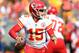 PITTSBURGH, PA - SEPTEMBER 16: Patrick Mahomes #15 of the Kansas City Chiefs in action during the game against the Pittsburgh Steelers at Heinz Field on September 16, 2018 in Pittsburgh, Pennsylvania. (Photo by Joe Sargent/Getty Images)