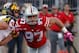 FILE - In this Oct. 7, 2017, file photo, Ohio State defensive end Nick Bosa plays against Maryland during an NCAA college football game, in Columbus, Ohio. Bosa was selected to the AP All-America team announced Monday, Dec. 11, 2017. (AP Photo/Jay LaPrete, File)