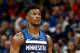 Minnesota Timberwolves' Jimmy Butler plays against the Houston Rockets in the first half during Game 3 of an NBA basketball first round playoff series Saturday, April 21, 2018, in Minneapolis. (AP Photo/Jim Mone)