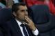 Barcelona coach Ernesto Valverde sits on the bench before the group B Champions League soccer match between FC Barcelona and PSV Eindhoven at the Camp Nou stadium in Barcelona, Spain, Tuesday, Sept. 18, 2018. (AP Photo/Manu Fernandez)