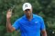 ATLANTA, GA - SEPTEMBER 22: Tiger Woods of the United States acknowledges the crowd on the third green during the third round of the TOUR Championship at East Lake Golf Club on September 22, 2018 in Atlanta, Georgia. (Photo by Sam Greenwood/Getty Images)