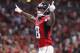 Atlanta Falcons wide receiver Calvin Ridley (18) celebrates his touchdown against the New Orleans Saints during the first half of an NFL football game, Sunday, Sept. 23, 2018, in Atlanta. (AP Photo/David Goldman)