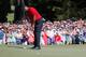ATLANTA, GA - SEPTEMBER 23: Tiger Woods of the United States putts on the fifth green during the final round of the TOUR Championship at East Lake Golf Club on September 23, 2018 in Atlanta, Georgia. (Photo by Kevin C. Cox/Getty Images)