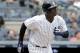 New York Yankees shortstop Didi Gregorius watches as his ball goes over the wall for a two-run home run off Toronto Blue Jays starting pitcher Sean Reid-Foley during the first inning of a baseball game, Saturday, Aug. 18, 2018, in New York. (AP Photo/Julio Cortez)