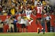 TAMPA, FL - SEPTEMBER 24: Wide receiver Antonio Brown #84 of the Pittsburgh Steelers celebrates his 27 yard touchdown during the second quarter of a game against the Tampa Bay Buccaneers on September 24, 2018 at Raymond James Stadium in Tampa, Florida. (Photo by Brian Blanco/Getty Images)