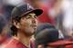 Arizona Diamondbacks' Eric Chavez pauses in the dugout prior to a spring training baseball game against the Chicago Cubs, Friday, March 28, 2014, in Phoenix. The Cubs defeated the Diamondbacks 3-1. (AP Photo/Ross D. Franklin)