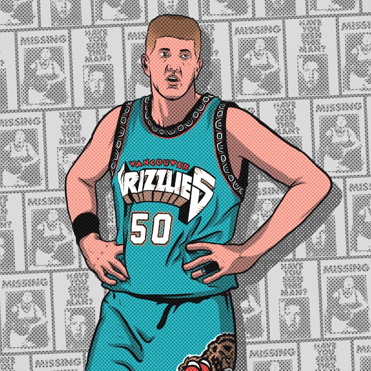 Official Bryant reeves #50 vancouver grizzlies basketball big