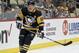 Pittsburgh Penguins' Sidney Crosby plays against the Columbus Blue Jackets during an NHL preseason hockey game, Saturday, Sept. 22, 2018, in Pittsburgh. (AP Photo/Keith Srakocic)