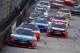 Kyle Busch leads the field during the NASCAR Xfinity Series auto race Friday, Aug. 17, 2018, in Bristol, Tenn. (AP Photo/Wade Payne)