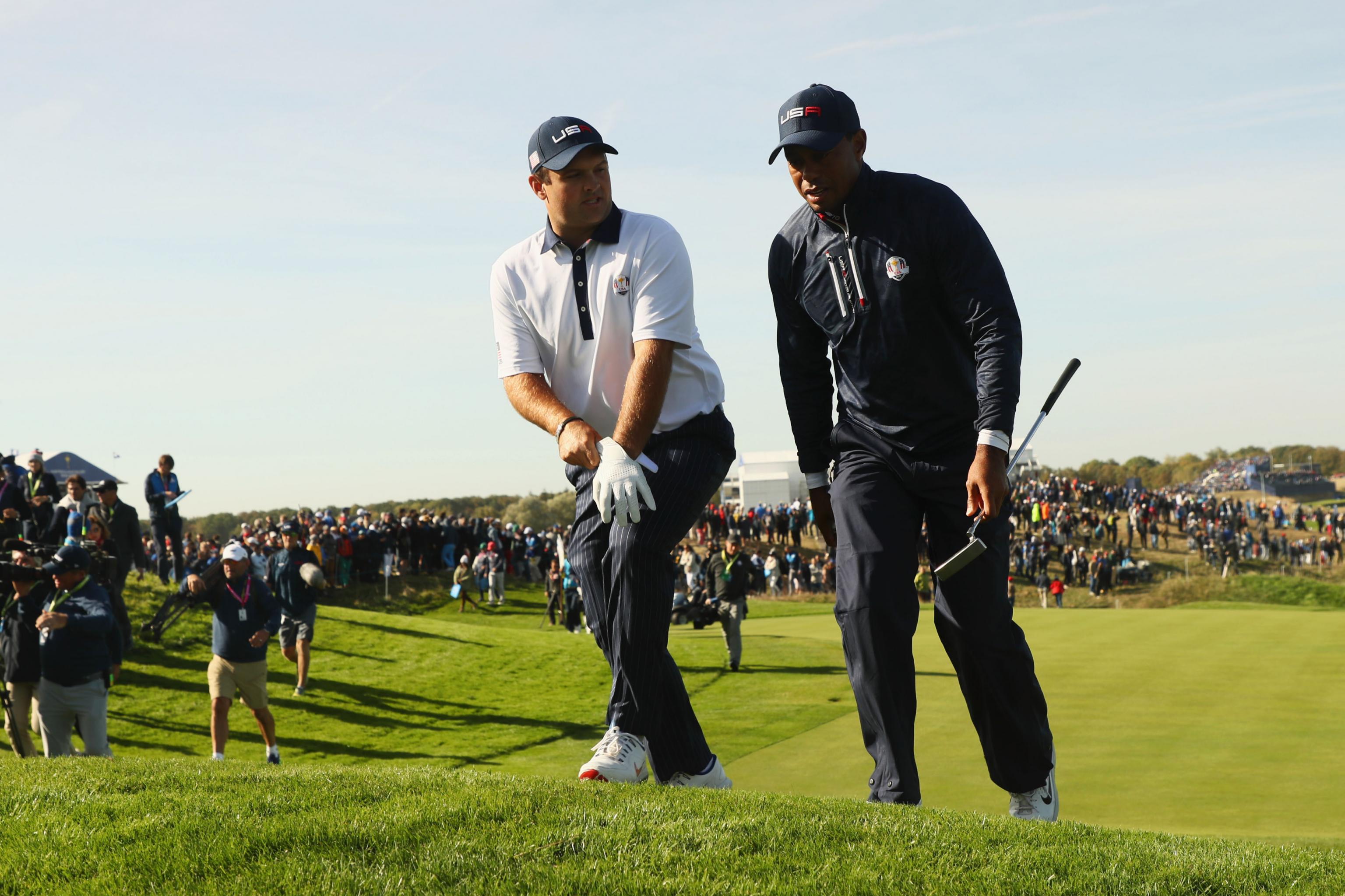 Tiger Woods Patrick Reed Lose 4 And 3 In Saturday Fourballs At 2018 Ryder Cup Bleacher Report Latest News Videos And Highlights