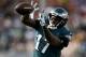 FILE - In this Dec. 10, 2017, file photo, Philadelphia Eagles wide receiver Alshon Jeffery warms up before an NFL football game against the Los Angeles Rams in Los Angeles. The Eagles and the New England Patriots are set to meet in Super Bowl 52 on Sunday, Feb. 4, 2018, in Minneapolis. (AP Photo/Kelvin Kuo, File)