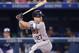 TORONTO, ON - SEPTEMBER 25: Jose Altuve #27 of the Houston Astros bats in the ninth inning during MLB game action against the Toronto Blue Jays at Rogers Centre on September 25, 2018 in Toronto, Canada. (Photo by Tom Szczerbowski/Getty Images)