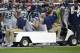 Seattle Seahawks tight end Will Dissly (88) is carted off the field after an injury against the Arizona Cardinals during the first half of an NFL football game, Sunday, Sept. 30, 2018, in Glendale, Ariz. (AP Photo/Ross D. Franklin)
