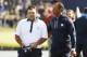 PARIS, FRANCE - SEPTEMBER 29: Tiger Woods of the United States consolls Patrick Reed of the United States following defeat during the morning fourball matches of the 2018 Ryder Cup at Le Golf National on September 29, 2018 in Paris, France. (Photo by Jamie Squire/Getty Images)