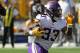 GREEN BAY, WI - SEPTEMBER 16: Dalvin Cook #33 of the Minnesota Vikings runs against the Green Bay Packers at Lambeau Field on September 16, 2018 in Green Bay, Wisconsin. The Vikings and the Packers tied 29-29 after overtime. (Photo by Jonathan Daniel/Getty Images)