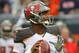 CHICAGO, IL - SEPTEMBER 30: Jameis Winston #3 of the Tampa Bay Buccaneers looks for a receiver against the Chicago Bears at Soldier Field on September 30, 2018 in Chicago, Illinois. The Bears defeated the Buccaneers 48-10. Photo by Jonathan Daniel/Getty Images)