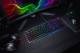 The Razer Huntsman Elite mechanical keyboard and other Razer gear in all their technicolor glory.