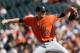 BALTIMORE, MD - SEPTEMBER 30: Starting pitcher Charlie Morton #50 of the Houston Astros throws to a Baltimore Orioles batter in the first inning at Oriole Park at Camden Yards on September 30, 2018 in Baltimore, Maryland. (Photo by Rob Carr/Getty Images)
