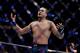 LAS VEGAS, NV - MARCH 03: Brian Ortega celebrates his victory over Frankie Edgar following their featherweight bout during UFC 222 at T-Mobile Arena on March 3, 2018 in Las Vegas, Nevada. Ortega won by TKO. (Photo by Isaac Brekken/Getty Images)